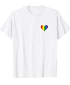 LGBTQ Flagge Mini Regenbogen Flagge Regenbogen Seitentaschen T-Shirt