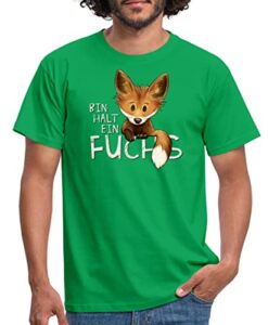 Spreadshirt Bin Halt EIN Fuchs Statement Lustiger Spruch Männer T-Shirt, 4XL, Kelly Green