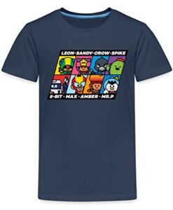 Spreadshirt Brawl Stars Brawlers Teenager Premium T-Shirt, 146-152, Navy