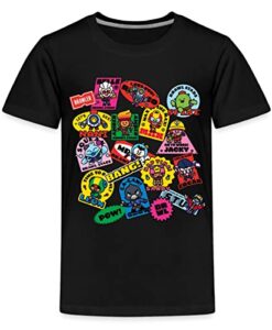 Spreadshirt Brawl Stars Charaktere Teenager Premium T-Shirt, 158-164, Schwarz