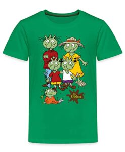 Spreadshirt Die Olchis Classic Eine Schmuddelige Familie Kinder Premium T-Shirt, 122-128, Kelly Green