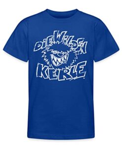 Spreadshirt Die Wilden Kerle Fußball Fanartikel Vintage/Used Look Teenager T-Shirt, 152-164, Royalblau