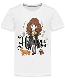 Spreadshirt Harry Potter Hermine Granger Teenager Premium T-Shirt, 146-152, weiß