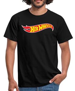 Spreadshirt Hot Wheels Klassisches Logo Männer T-Shirt, S, Schwarz