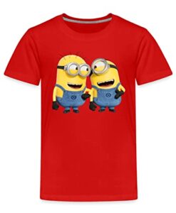 Spreadshirt Minions Phil Und Stuart Lustig Kinder Premium T-Shirt, 122-128, Rot