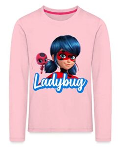 Spreadshirt Miraculous Ladybug Tikki Kinder Premium Langarmshirt, 110-116, Hellrosa