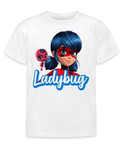 Spreadshirt Miraculous Ladybug Tikki Kinder T-Shirt, 110-116, weiß