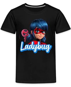 Spreadshirt Miraculous Ladybug Tikki Teenager Premium T-Shirt, 146-152, Schwarz