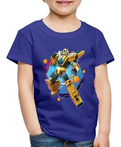 Spreadshirt Transformers Earth Spark Bumblebee Autobot Kinder Premium T-Shirt, 134-140, Königsblau